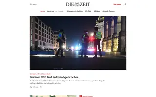 DIE ZEIT homepage website preview