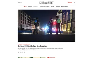 DIE ZEIT homepage website preview