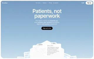 Letters homepage website preview