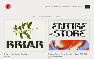 Barrett RM Type homepage website preview