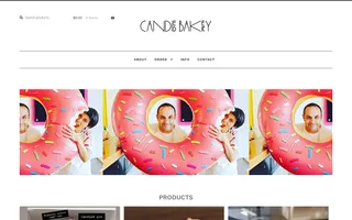 Candied Bakery homepage website preview