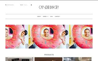 Candied Bakery homepage website preview