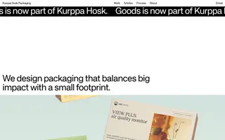 Kurppa Hosk Packaging homepage website preview