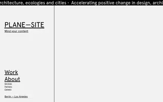 PLANE—SITE homepage website preview