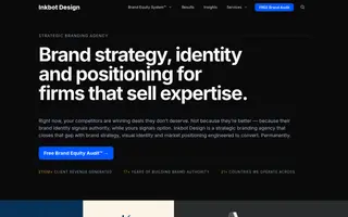 Inkbot Design homepage website preview