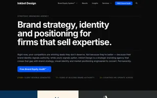 Inkbot Design homepage website preview