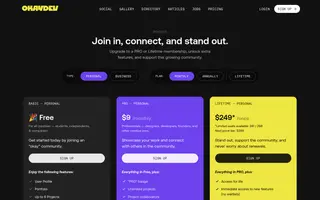 OKAY DEV homepage website preview