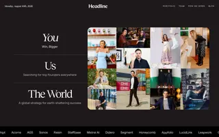 Headline homepage website preview