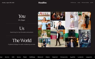 Headline homepage website preview