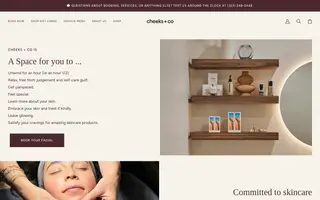 Cheeks + Co homepage website preview