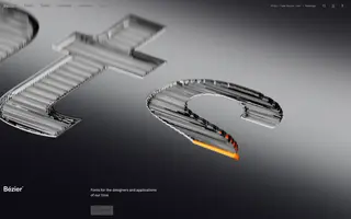 Bézier homepage website preview