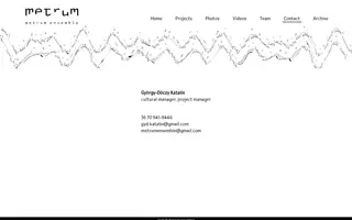 Metrum Ensemble homepage website preview