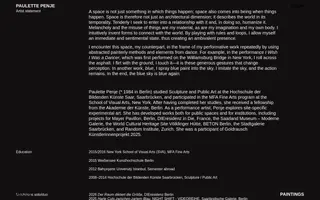 Paulette Penje homepage website preview