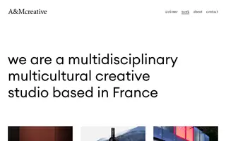 A&Mcreative homepage website preview