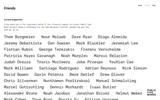 Public Type Works homepage website preview