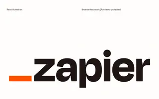 Zapier Brand homepage website preview