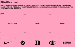 Guilty by Association homepage website preview