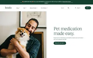 Koala Health homepage website preview