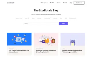 Studio Tale homepage website preview