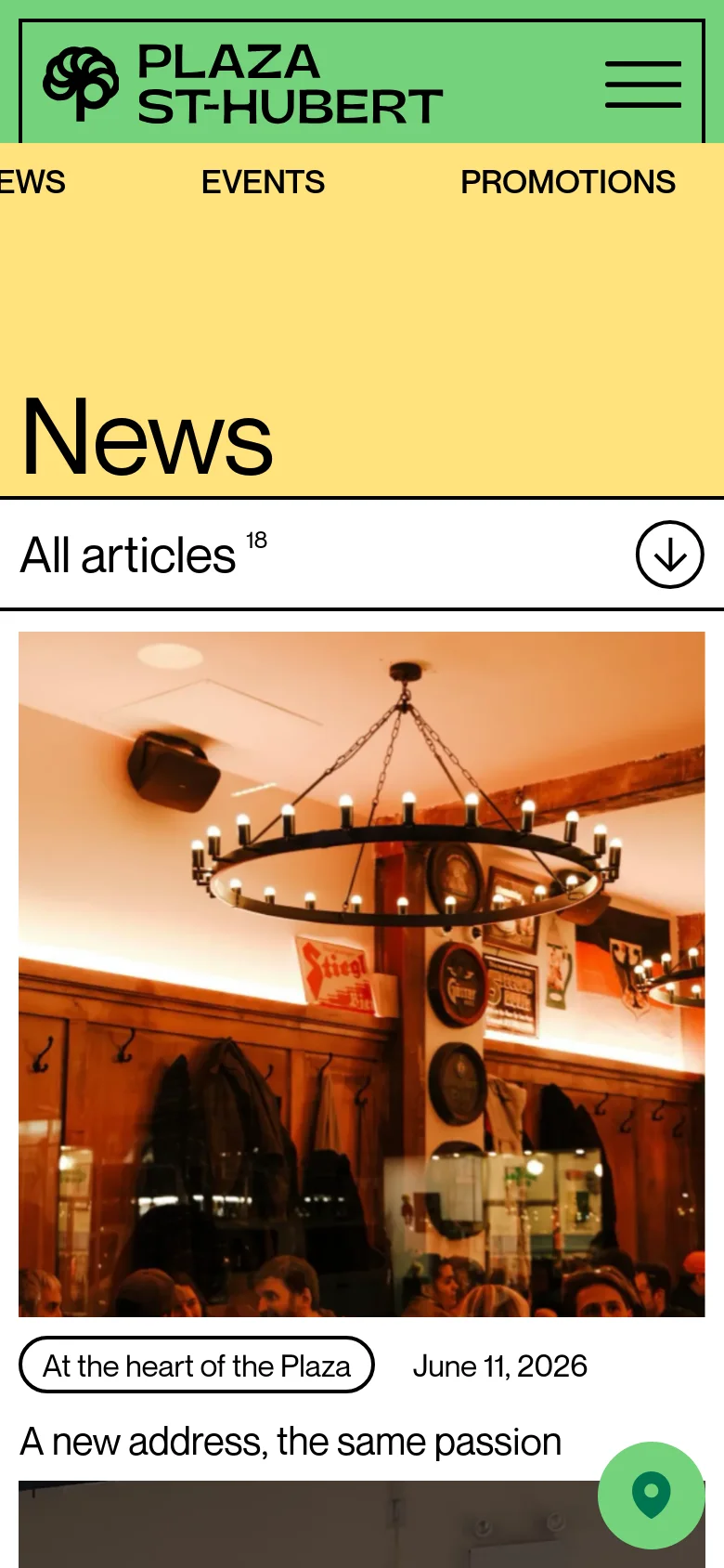 Plaza St-Hubert Blog / Article mobile website screenshot