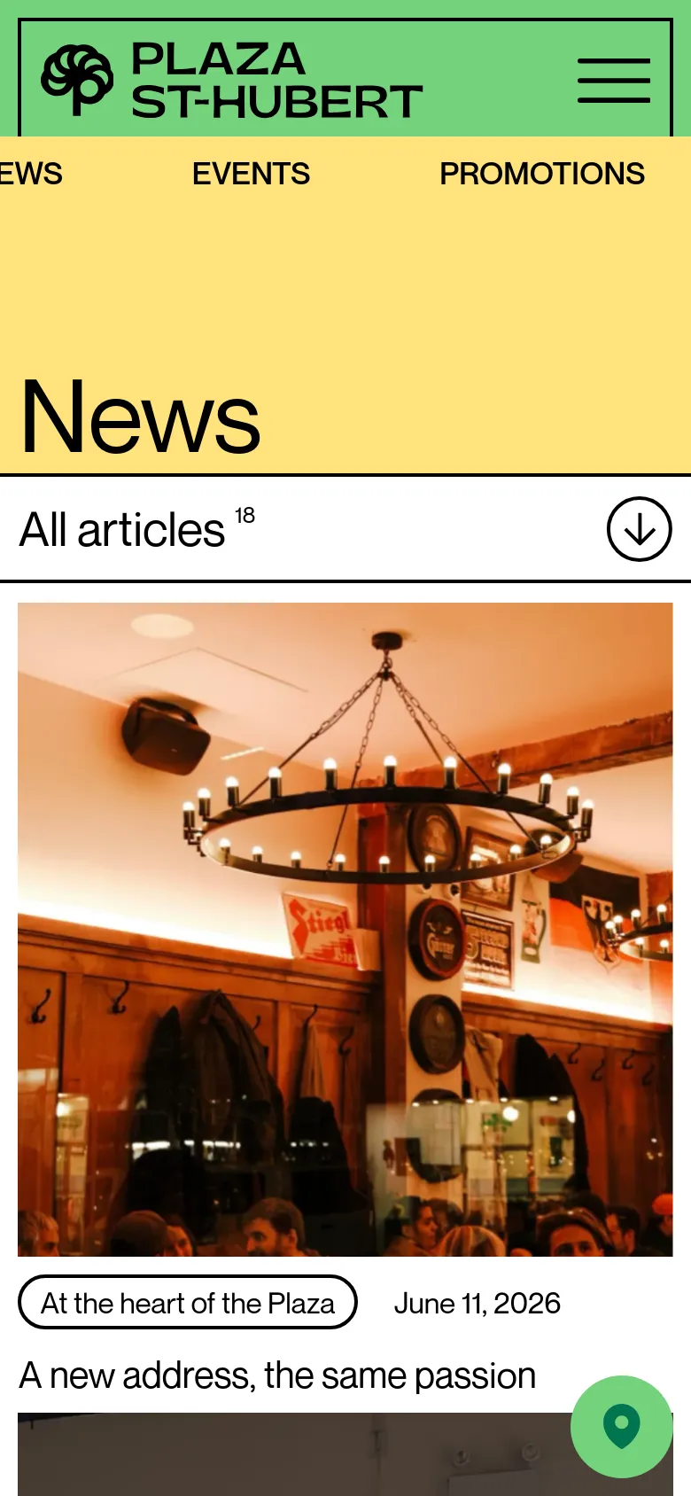 Plaza St-Hubert Blog / Article mobile website screenshot