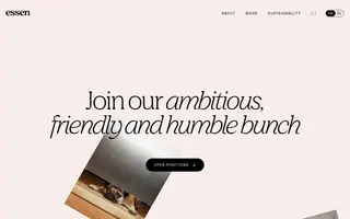 Essen homepage website preview