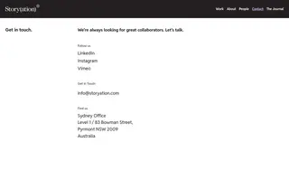 Storyation homepage website preview