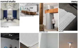Normal Studio homepage website preview