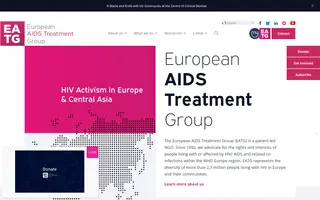 EATG homepage website preview
