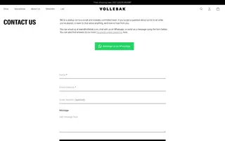 Vollebak homepage website preview