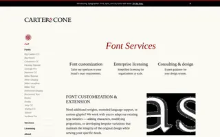 Carter & Cone homepage website preview