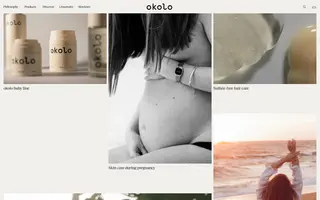 Okolo homepage website preview