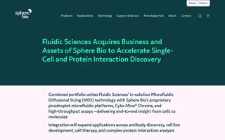 Sphere Bio homepage website preview