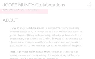 Jodee Mundy Collaborations homepage website preview
