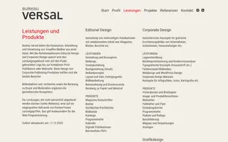 Bureau Versal homepage website preview