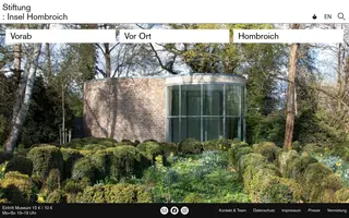 Insel Hombroich homepage website preview