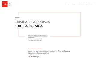Voga homepage website preview