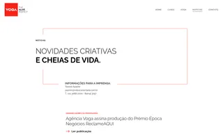 Voga homepage website preview