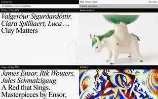 Antwerp Art homepage website preview