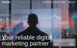The Reach homepage website preview