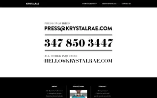 Krystalrae homepage website preview