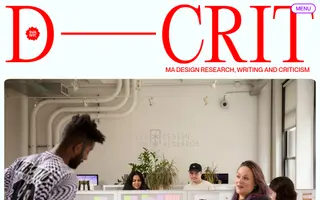 D-Crit homepage website preview