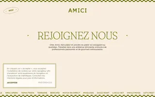 Amici homepage website preview