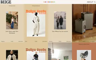 Beige homepage website preview