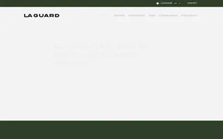 La Guard homepage website preview