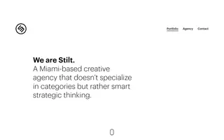 Stilt Media homepage website preview