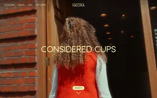 Nkora homepage website preview