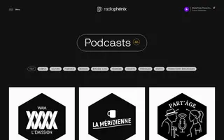 Radio Phénix homepage website preview