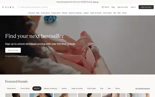 Faire homepage website preview