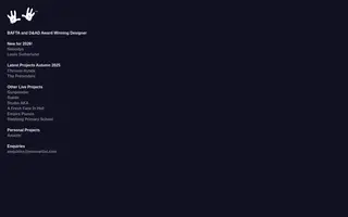 Mime Artist homepage website preview